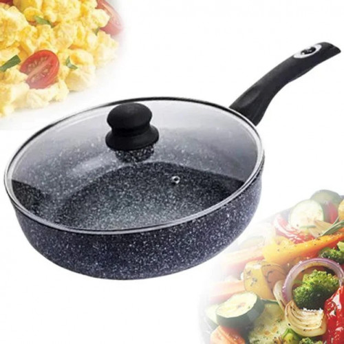 Сковорода глибока з кришкою 28 см Benson BN-520