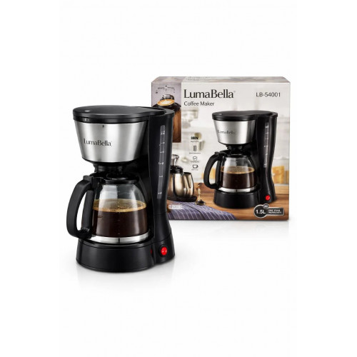 Кофеварка LumaBella LB-54001
Электрическая капельная кофеварка LumaBella — удобное решение для дома и офиса. Подходит для приготовления ароматного кофе на каждый день.
Характеристики:
Мощность: 800 Вт
Объём стеклянного кофейника: 1,5 л
Вместимость: до 12 