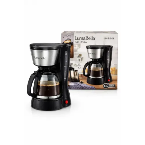 Кофеварка LumaBella LB-54001
Электрическая капельная кофеварка LumaBella — удобное решение для дома и офиса. Подходит для приготовления ароматного кофе на каждый день.
Характеристики:
Мощность: 800 Вт
Объём стеклянного кофейника: 1,5 л
Вместимость: до 12 