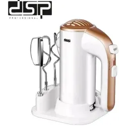Міксер DSP KM2021 5 швидкостей для збивання 200W, потужний ручний побутовий кухонний міксер із двома виночками