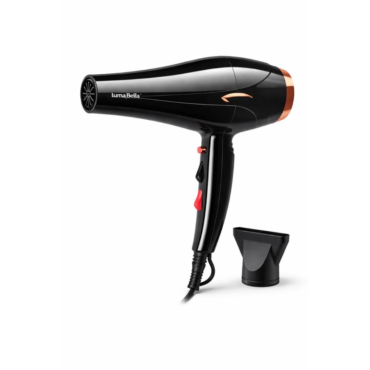 Фен для волос LumaBella LB-64015 (2400 Вт) LumaBella LB-64015 — мощный фен с сильным потоком воздуха для быстрой и эффективной сушки волос в домашних условиях и для профессионального использования. (арт. 22556)