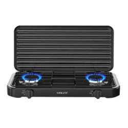 Газова плита настільна Sokany SK-6002. Двоконфоркова потужна плита, 4,4 кВт
