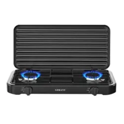 Газова плита настільна Sokany SK-6002. Двоконфоркова потужна плита, 4,4 кВт