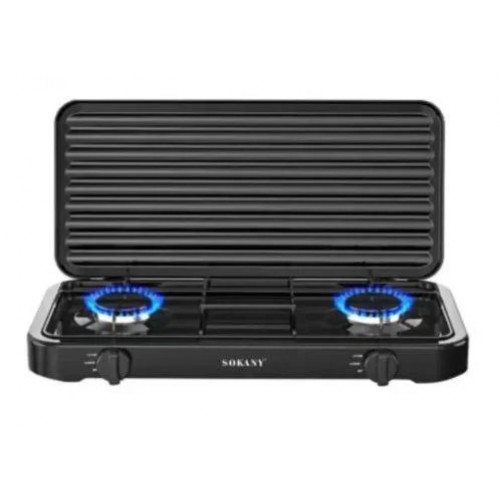 Газова плита настільна Sokany SK-6002. Двоконфоркова потужна плита, 4,4 кВт