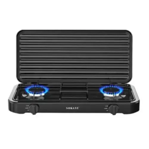 Газова плита настільна Sokany SK-6002. Двоконфоркова потужна плита, 4,4 кВт