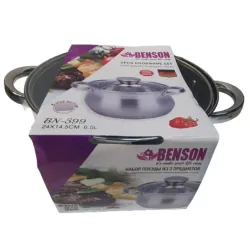 Каструля Benson BN-599 з кришкою 6.5 л.
