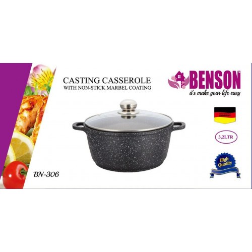 Казан с мраморным покрытием 3,2 литра BN-306