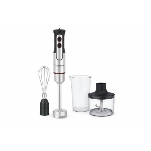 Погружной блендер LumaBella LB-52019 (1500 Вт, 4-в-1) Погружной блендер LumaBella LB-52019 — мощный и универсальный кухонный помощник для быстрого приготовления разнообразных блюд. Благодаря высокой мощности 1500 Вт и комплекту насадок он л