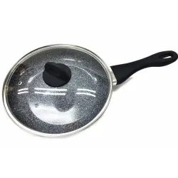 Сковорода антипригарное Гранитное покрытие с крышкой 24 см BN-574