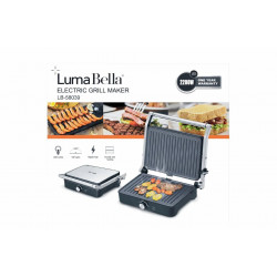Электрический гриль LumaBella LB-58039 (2200 W)
Электрический гриль LumaBella LB-58039 — это мощное и универсальное устройство для приготовления вкусных и сочных блюд в домашних условиях. Благодаря высокой мощности 2200 Вт гриль быстро разогревается и рав