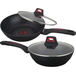 Сковорода глибока з кришкою з індикатором нагріву 28 см Edenberg EB-13088