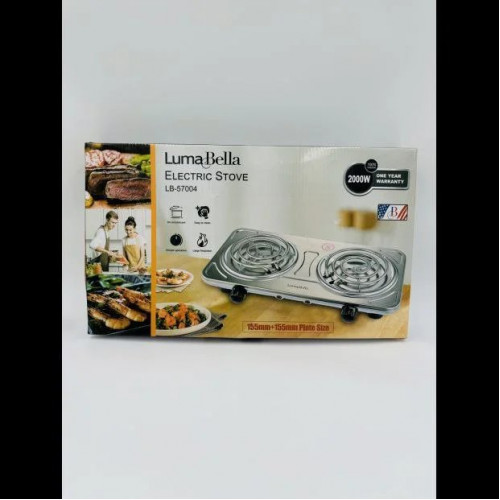 Электрическая плита LumaBella LB-57004 (2 конфорки, 2000 Вт)
LumaBella LB-57004 — практичная и надёжная настольная электрическая плита с двумя конфорками, идеально подходящая для дома, дачи, офиса или съёмного жилья.