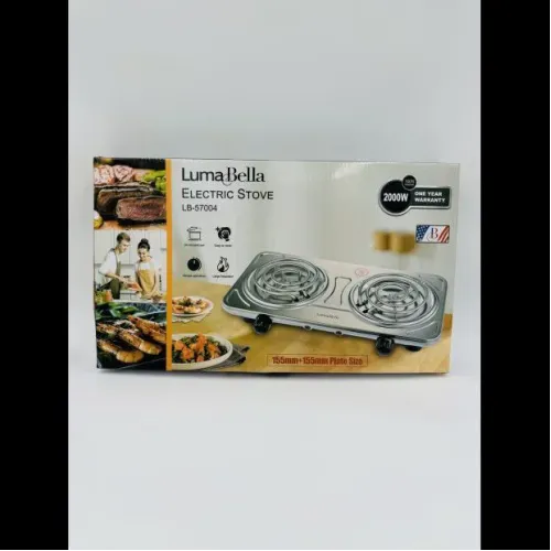 Электрическая плита LumaBella LB-57004 (2 конфорки, 2000 Вт)
LumaBella LB-57004 — практичная и надёжная настольная электрическая плита с двумя конфорками, идеально подходящая для дома, дачи, офиса или съёмного жилья.