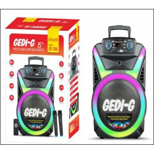 Аккумуляторная блютуз колонка 15″ GD-1506