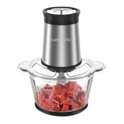 Измельчитель LumaBella LB-56010 Емкость 2 л для измельчения и пюрирования больших объемов - Мощный мотор 800 Вт для легкого измельчения и нарезки - Система измельчения из нержавеющей стали с 6 лезвиями для точной нарезки - Функция импульса 