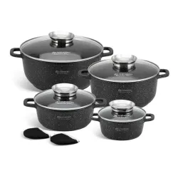 Набір посуду, каструль із мармуровим антипригарним покриттям Edenberg EB-8142