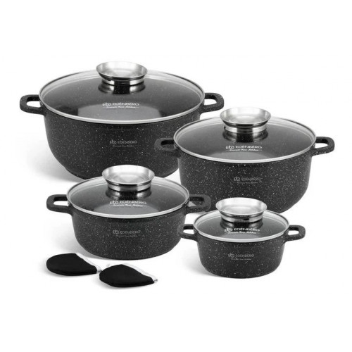 Набір посуду, каструль із мармуровим антипригарним покриттям Edenberg EB-8142