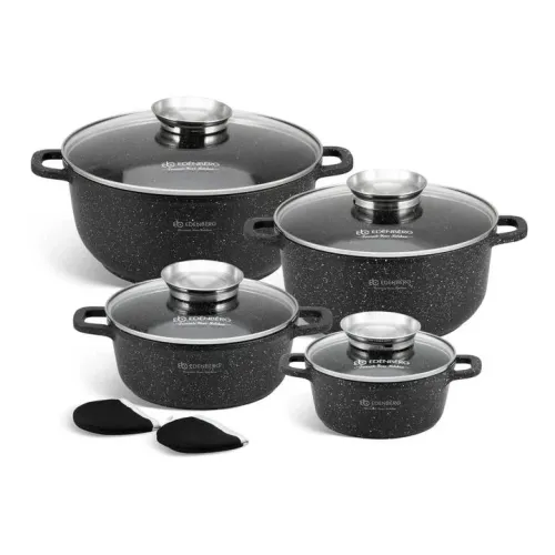 Набір посуду, каструль із мармуровим антипригарним покриттям Edenberg EB-8142