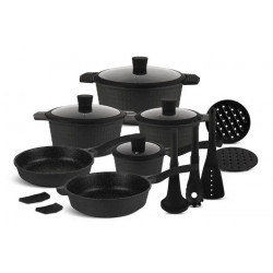 Набір посуду Edenberg з антипригарним мармуровим покриттям 17 предметів (EB-5645)