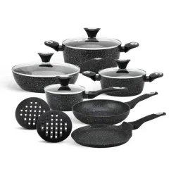Набір казанів кастрюль EDENBERG EB-5615 з мармуровим покриттям 12 предметів