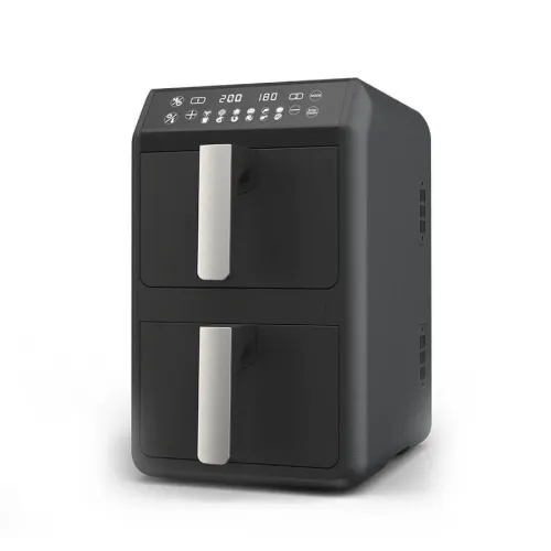 Аэрофритюрніца MR-761
220-240 В, ~50 Гц, 2000-2400 Вт
Система швидкої циркуляції повітря дозволяє швидше смажити продукти та економити енергію
Антипригарне покриття чаші
2 індивідуальні системи управління
Функція захисту від перегріву
Не нагріваються корп