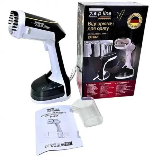 Відпарювач вертикальний ручний для одягу Zepline ZP-204-black 2500 Вт