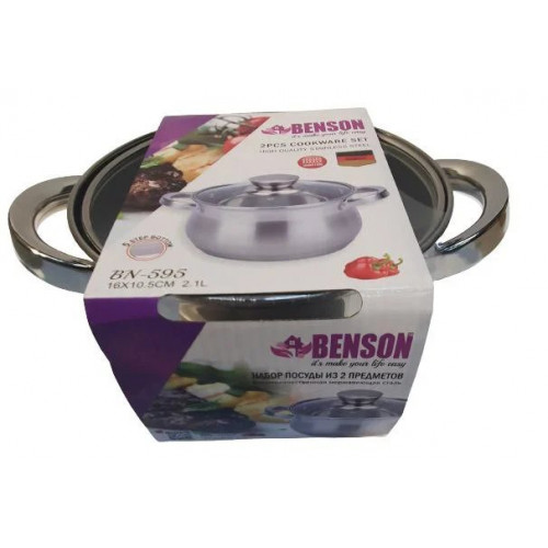 Кастрюля с крышкой 2,1 литр BN-595