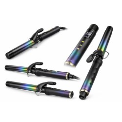 Плойка для завивки волос LumaBella 65018 (Ø 25 мм, до 230 °C) Плойка LumaBella — это стильный и надёжный инструмент для создания красивых локонов и естественных волн. Благодаря керамическому покрытию с радужным эффектом она равномерно распр