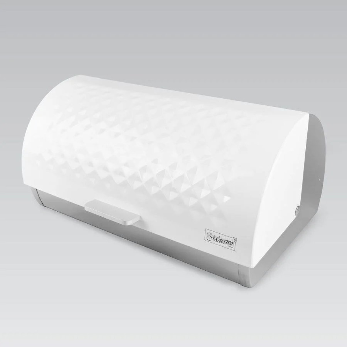 Хлебница MR-1676-white
Материал: нержавеющая сталь
Размер: 38,5 x 19 x 25,5 см (арт. 14703)