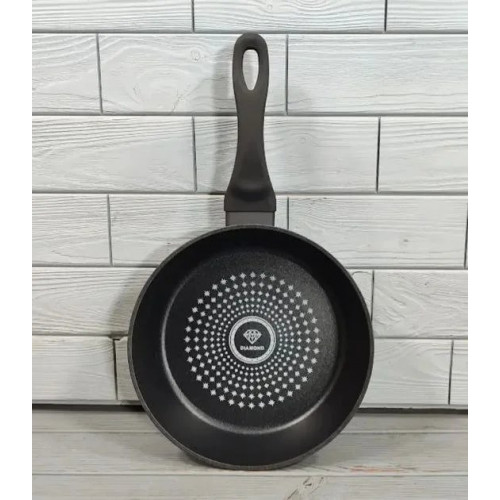 Сковорода Benson 24 см глибока з алмазним антипригарним покриттям з кришкою (BN-448)