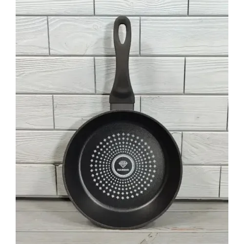 Сковорода Benson 24 см глибока з алмазним антипригарним покриттям з кришкою (BN-448)