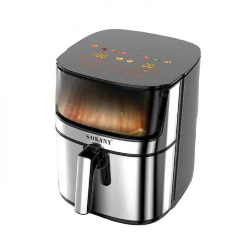 Аерофритюрниця з регулюванням температури Sokany SK-10045 6.5 л 2000 Вт електрична фритюрниця без олії