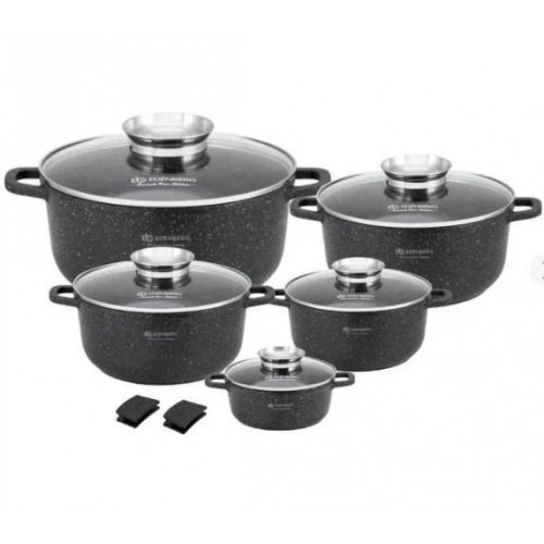 Набір каструль Edenberg EB-8184 мармурове покриття 10 предметів