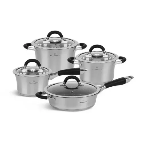 Набір посуду з нержавіючої стали 8 пр. Edenberg EB-2407