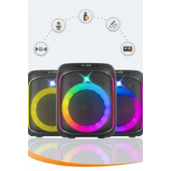 KOLAV-LJ601                                              Питание от аккумулятора и портативность : с аккумулятором 7,4 В 3600 мАч наслаждайтесь непрерывной музыкой часами.