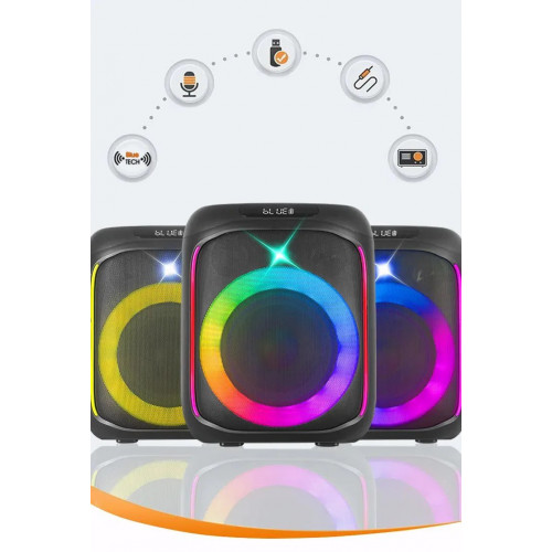 KOLAV-LJ601                                              Питание от аккумулятора и портативность : с аккумулятором 7,4 В 3600 мАч наслаждайтесь непрерывной музыкой часами.