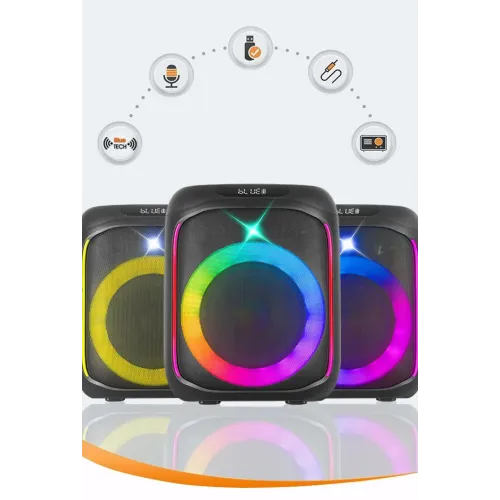 KOLAV-LJ601                                              Питание от аккумулятора и портативность : с аккумулятором 7,4 В 3600 мАч наслаждайтесь непрерывной музыкой часами.