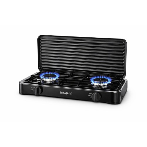 Газовая плита LumaBella LB-57006 — удобное и мощное решение для одновременного приготовления нескольких блюд. Оснащена двумя конфорками и складной крышкой, что делает её практичной для дома, дачи, временной кухни или коммерческого использов