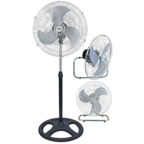 Вентилятор напольный (18 дюймов, 3 скорости, 1,25м, 3 лопасти) 3 в 1