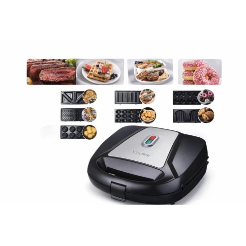 Мультифункциональный снек-мейкер LumaBella LB-58054 (7 в 1) LumaBella LB-58054 — это удобный и стильный кухонный прибор, который заменяет сразу несколько устройств. Идеально подходит для быстрого приготовления завтраков, перекусов и десерто