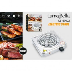 Электрическая плита LumaBella LB-57002 (1 конфорка, 1000 Вт)
LumaBella LB-57002 — компактная одноконфорочная электрическая плита, удобная для быстрого приготовления пищи. Отличный вариант для дачи, офиса, общежития или небольшой кухни.