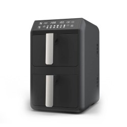 Аэрофритюрніца MR-761 220-240 В, ~50 Гц, 2000-2400 Вт Система швидкої циркуляції повітря дозволяє швидше смажити продукти та економити енергію Антипригарне покриття чаші 2 індивідуальні системи управління Функція захисту від перегріву Не на