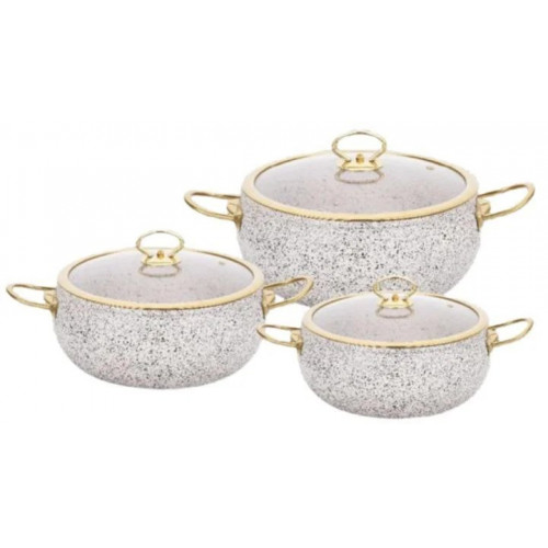 Набір каструль Edenberg EB-12921 у турецькому стилі Білий
