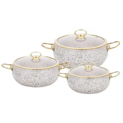 Набір каструль Edenberg EB-12921 у турецькому стилі Білий