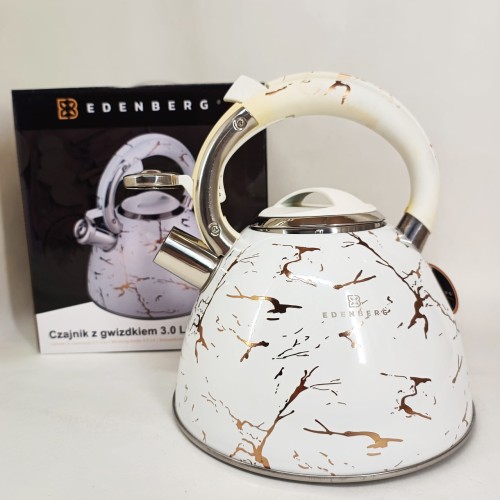 Чайник со свистком Edenberg EB-8864 с турбо индукционным дном 3л White