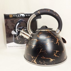 Чайник із свистком Edenberg EB-8864 з турбо індукційним дном 3л Black