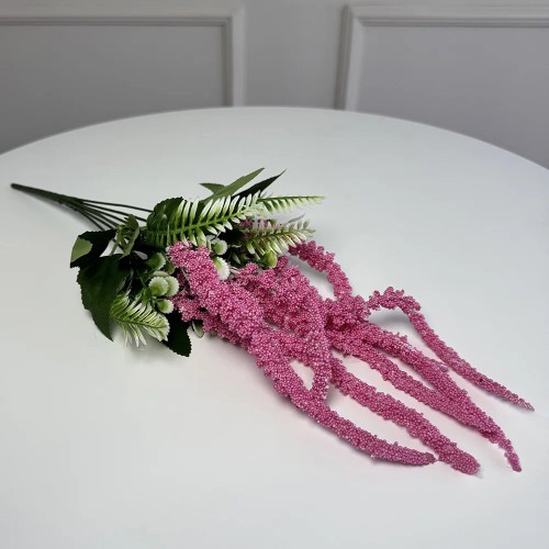Ветка амаранта искусственная 5шт/уп. Цвет: фуксия