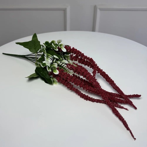 Ветка амаранта искусственная 5шт/уп. Цвет: красный
