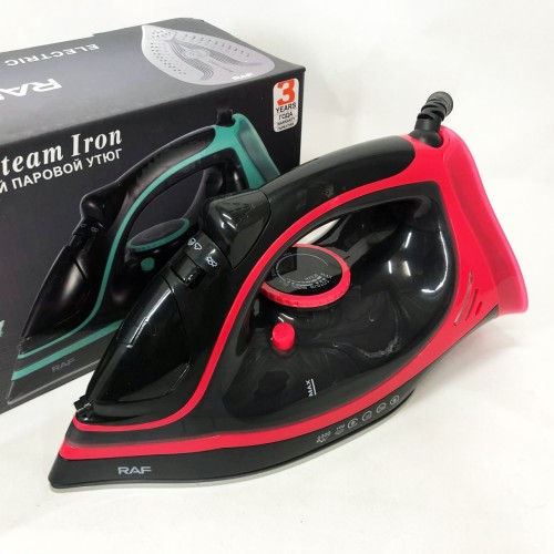 Праска парова RAF R.1250 з керамічною підошвою та функцією самоочищення 2200 Вт Red