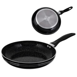 Сковорода 22 см чорний мармур UNIQUE UN-5153 | Антипригарна сковорода Мармурова сковорода